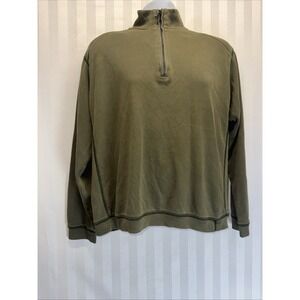Hathaway Men's olive/green 1/4 Zip Pullover Sweater Lyocell Blend‎ Size L